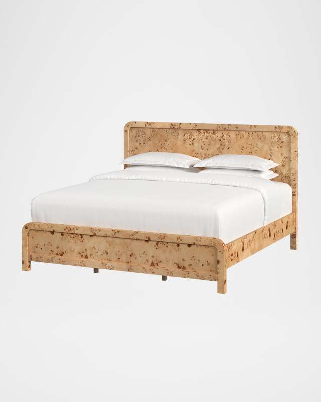 Cora Burl King Panel Bed